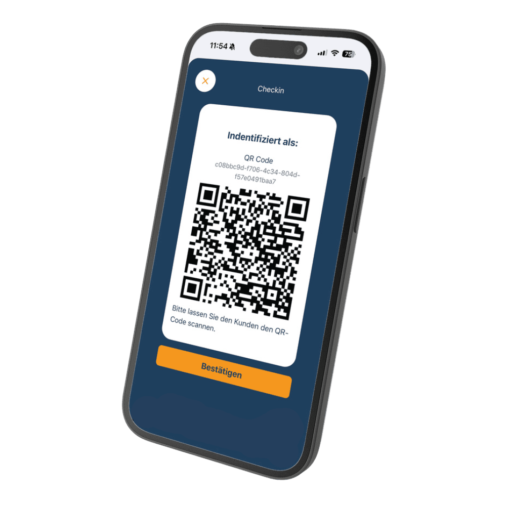 Self Check-in auf Messe Amartphone